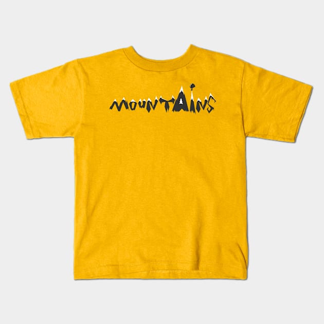 Mountains Kids T-Shirt by Bongonation